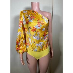Bronx and Banco Narciss Bodysuit in Yellow Size Small
